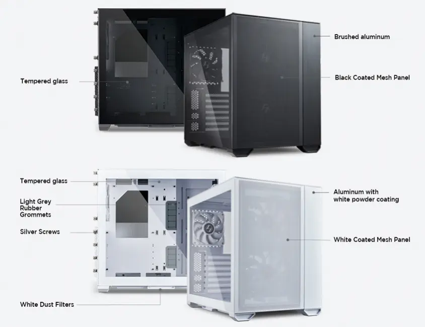 Lian Li O11 Air Mini Beyaz Mini-Tower ATX Gaming (Oyuncu) Kasa (G99.O11AMW.00)