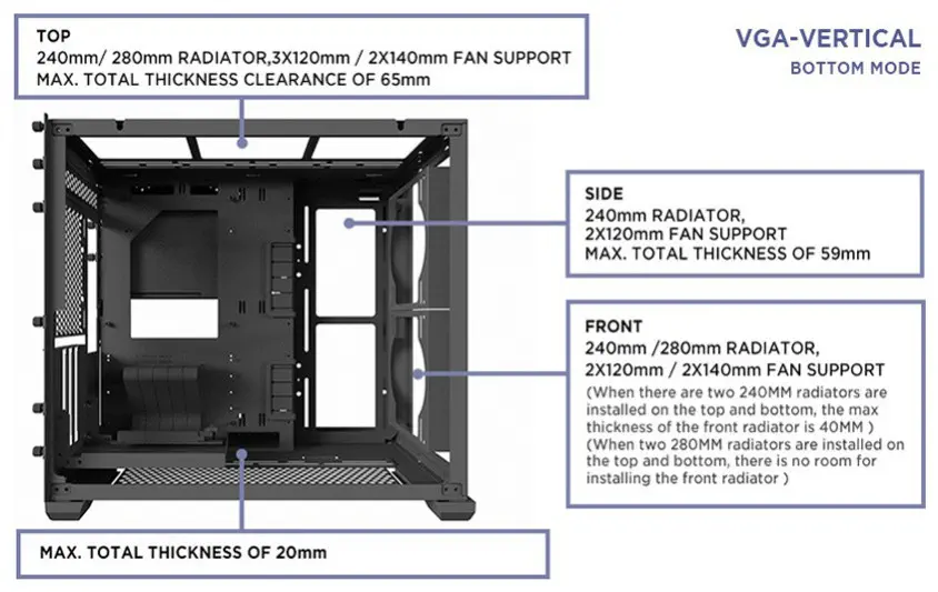 Lian Li O11 Air Mini Siyah Mini-Tower ATX Gaming (Oyuncu) Kasa (G99.O11AMX.00)