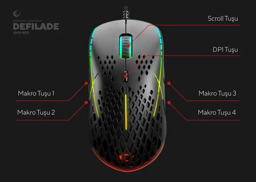 Rampage SMX-R111 DEFILADE Kablolu Gaming Mouse