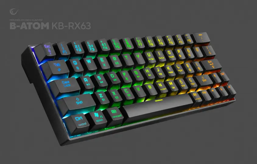 Rampage B-Atom KB-RX63 Mekanik Kablosuz Mini Gaming Klavye