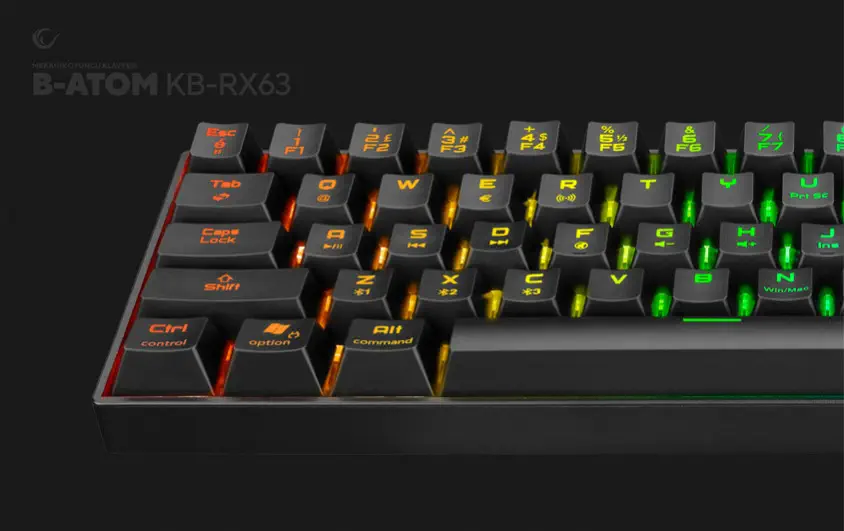 Rampage B-Atom KB-RX63 Mekanik Kablosuz Mini Gaming Klavye