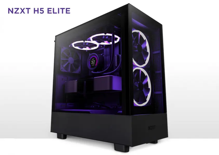 NZXT H5 Elite CC-H51EB-01 Siyah E-ATX Mid-Tower Gaming Kasa