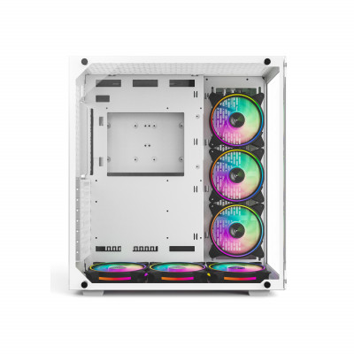 GamePower WARCRY ATX 6 * ARGB Sessiz Fan Temper Cam Gaming RGB Kontrolcüsü ve Uzaktan Kumanda Beyaz Kasa