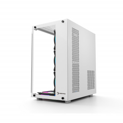 GamePower WARCRY ATX 6 * ARGB Sessiz Fan Temper Cam Gaming RGB Kontrolcüsü ve Uzaktan Kumanda Beyaz Kasa