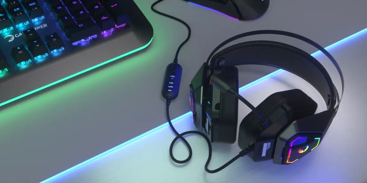 Gamepower Fujin Siyah 7.1 Surround RGB Gaming Kulaklık