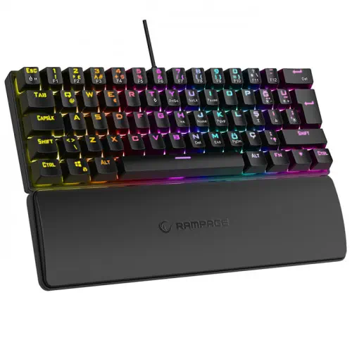 Rampage Plower K60 Siyah Mekanik Kablolu Mini Gaming Klavye