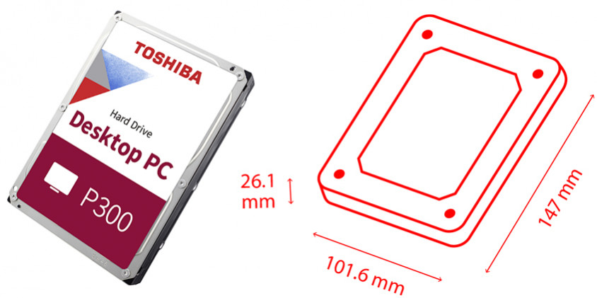 Toshiba P300 HDWD220EZSTA 2TB 3.5” SATA 3 Harddisk