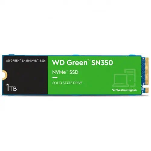 WD Green SN350 WDS100T3G0C 1TB PCIe NVMe M.2 SSD Disk