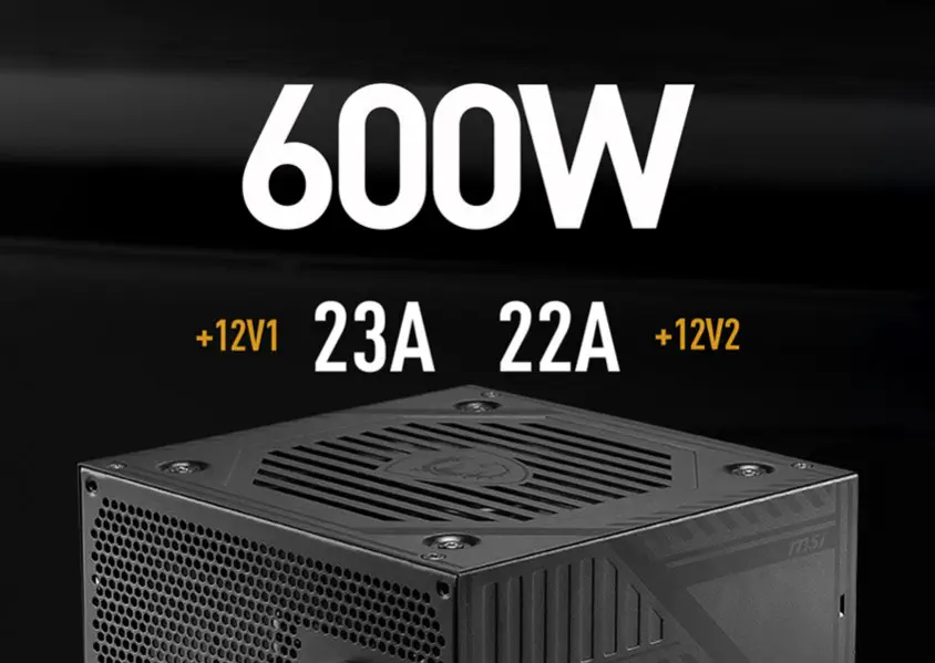 MSI MAG A600DN 600W Power Supply