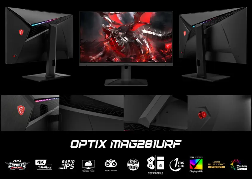 MSI Optix MAG281URF 27.9” IPS 4K UHD Gaming Monitör