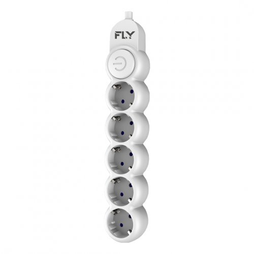 FLY 3394-01 5`li 2 Metre Kablolu 2.1A Termal Akım Korumalı Priz