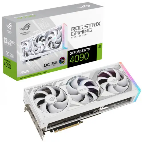ASUS ROG Strix GeForce RTX 4090 White OC 24GB GDDR6X 384Bit DX12 DLSS 3 Gaming Ekran Kartı