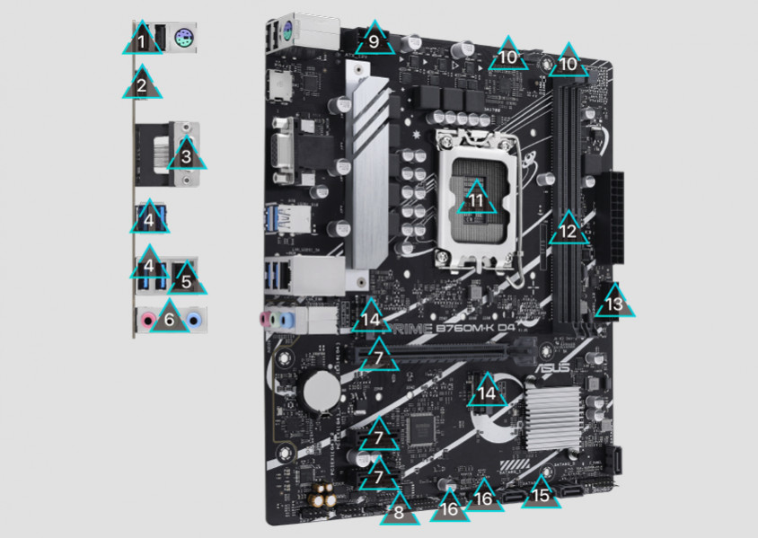 Asus Prime B760M-K D4 Gaming Anakart