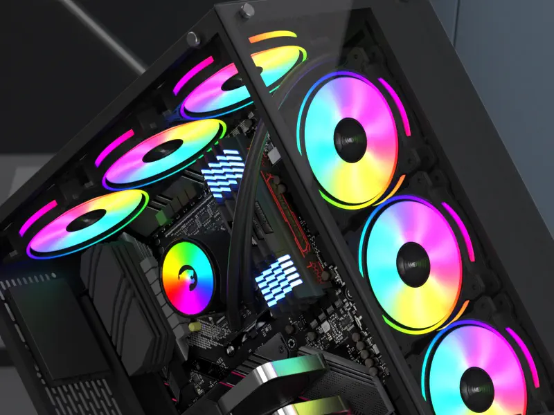 GamePower WARCRY ATX 6xARGB Temper Cam Gaming RGB Kontrolcüsü ve Uzaktan Kumanda Kasa