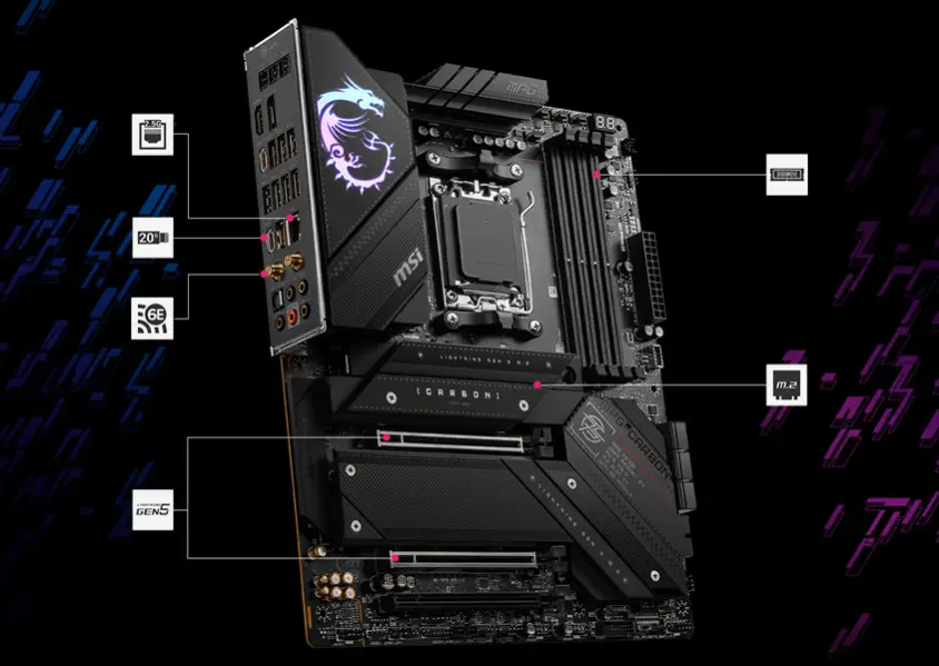 MSI MPG X670E CARBON WIFI Gaming Anakart