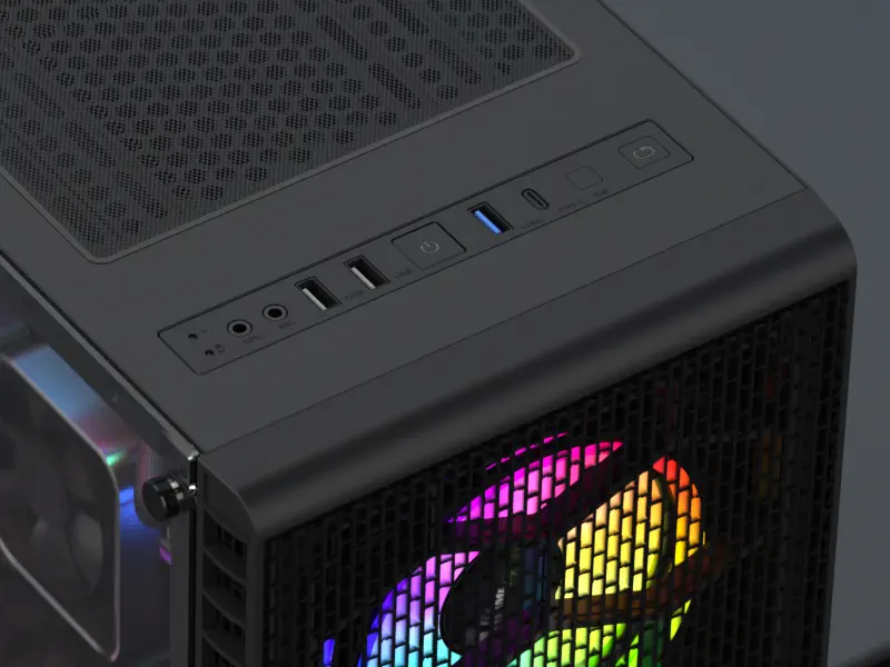 GamePower Horizon Gaming 4*120mm RGB Fan Mesh Kasa RGB Kontrolcü ve Uzaktan Kumanda