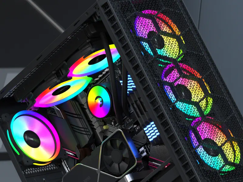GamePower Horizon Gaming 4*120mm RGB Fan Mesh Kasa RGB Kontrolcü ve Uzaktan Kumanda