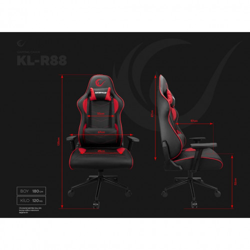 Rampage KL-R88 3D Ayarlı Kırmızı/Siyah Gaming Oyuncu Koltuğu