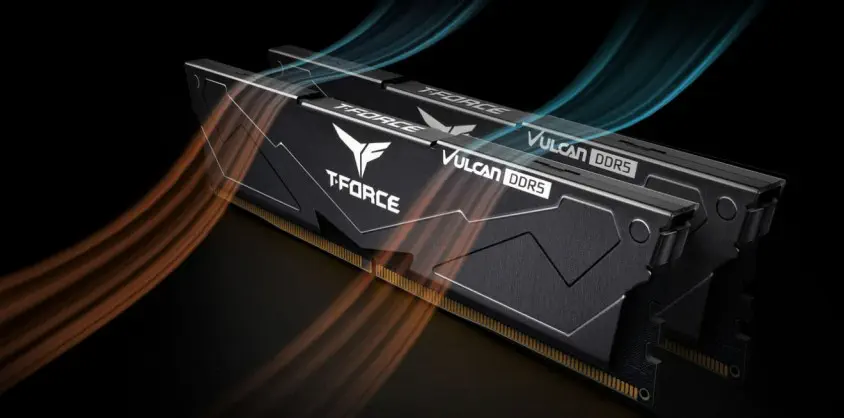 Team T-Force Vulcan 32GB (2x16GB) DDR5 5600Mhz CL32 Siyah OUTLET Gaming Ram