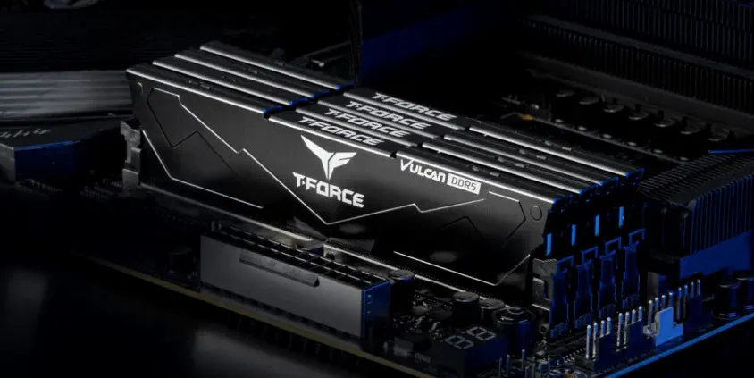 Team T-Force Vulcan 32GB (2x16GB) DDR5 5600Mhz CL32 Siyah OUTLET Gaming Ram