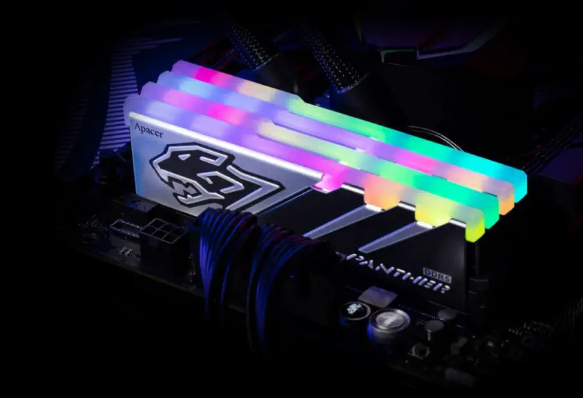 Apacer Panther RGB 32GB (2x16GB) 5200MHz DDR5 Gaming Ram (AH5U32G52C5229BAA-2)