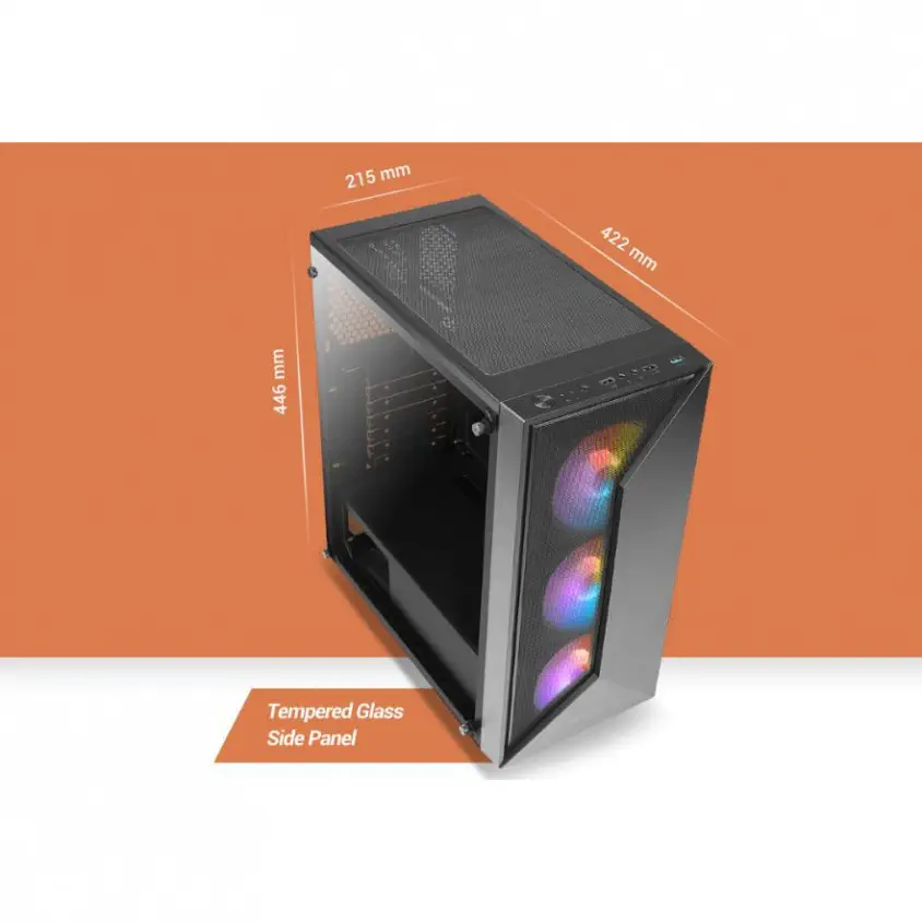 Antec NX320 ATX Mid Tower Siyah Gaming (Oyuncu) Kasa