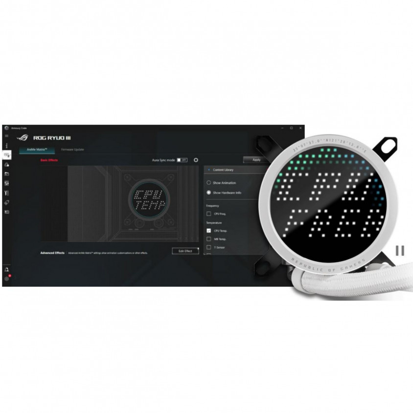 Asus ROG Ryuo III 240 ARGB White Edition 240mm İşlemci Sıvı Soğutucu