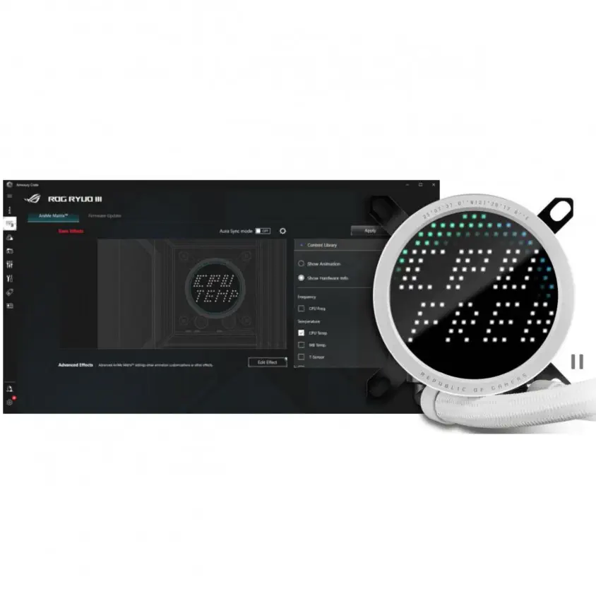ASUS ROG Ryuo III 240 ARGB White Edition 240mm İşlemci Sıvı Soğutucu (90RC00J2-M0UAY0)