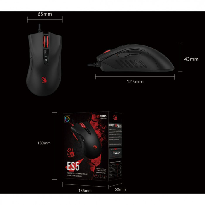 Bloody ES5 Kablolu Gaming (Oyuncu) Mouse