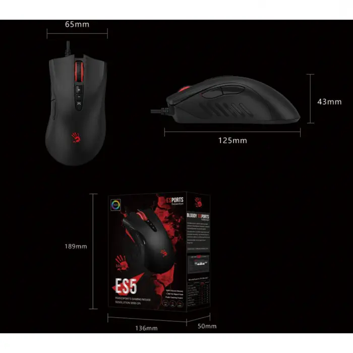 Bloody ES5 Kablolu Gaming (Oyuncu) Mouse