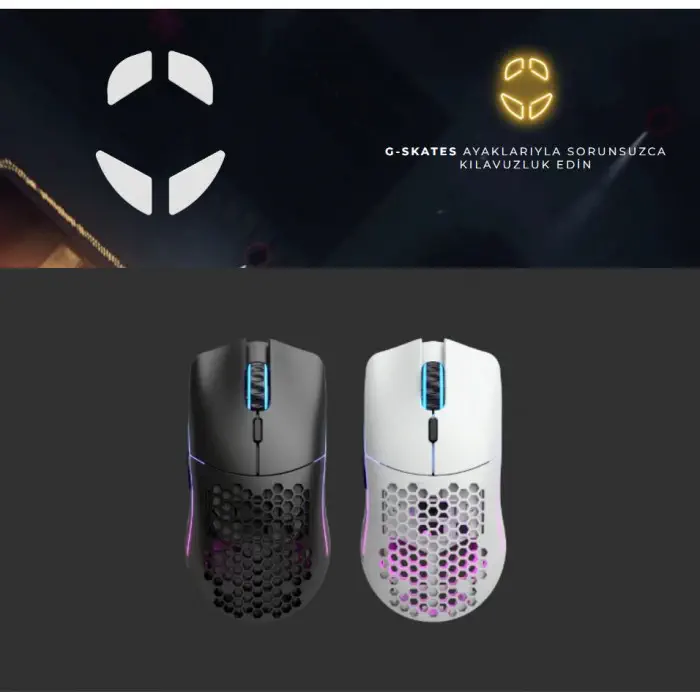 Glorious Model O Kablosuz Beyaz Oyuncu Mouse