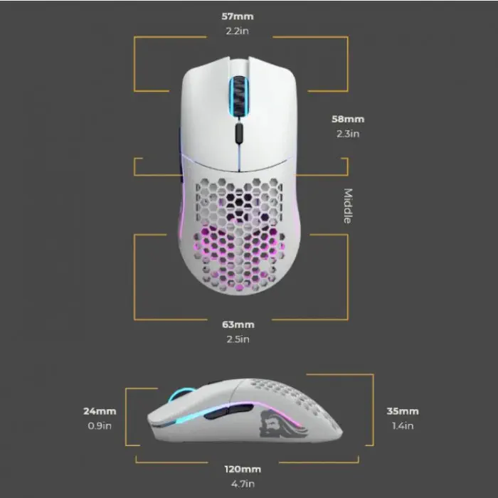 Glorious Model O Kablosuz Beyaz Oyuncu Mouse