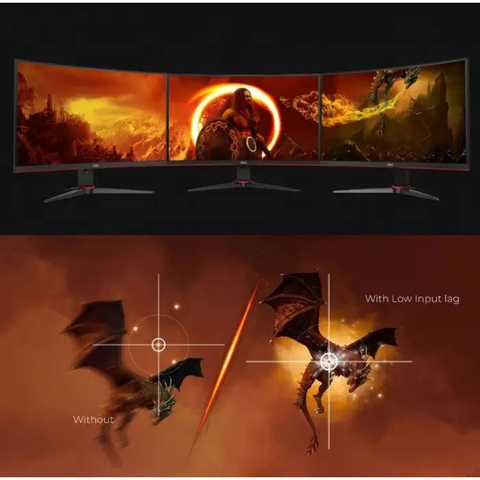 AOC 27″ C27G2ZE/BK 0.5ms 240Hz FreeSync Premium FHD VA Curved Gaming Monitör