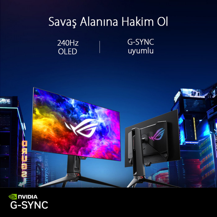 Asus ROG Swift PG27AQDM 26,5″ 0.03ms 240Hz OLED QHD Gaming Monitör