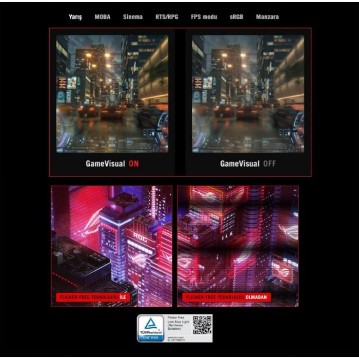 Asus ROG Swift PG27AQDM 26,5″ 0.03ms 240Hz OLED QHD Gaming Monitör