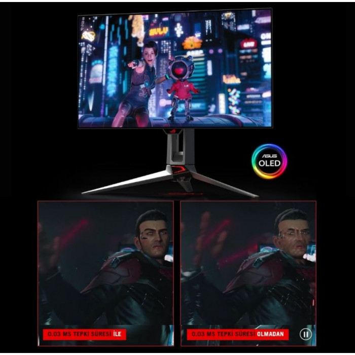 Asus ROG Swift PG27AQDM 26,5″ 0.03ms 240Hz OLED QHD Gaming Monitör