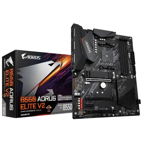Gigabyte B550 Aorus Elite V2 AMD B550 Soket AM4 DDR4 4733(OC)MHz ATX Gaming Anakart