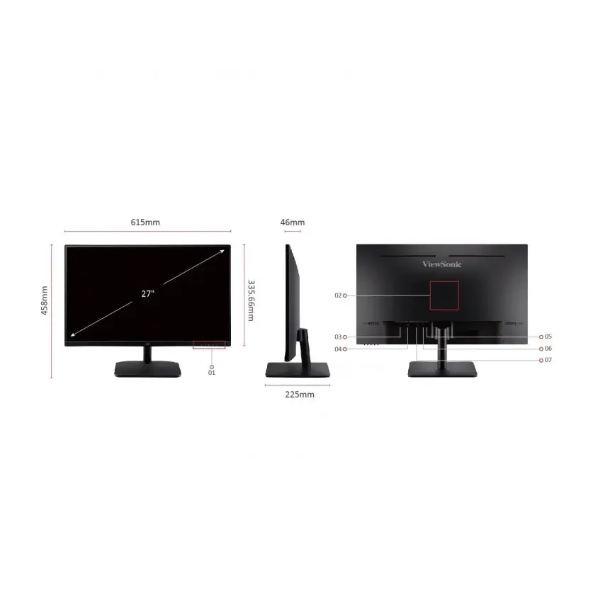 Viewsonic VA2732-MHD 27″ 4ms 75Hz Full HD Monitör