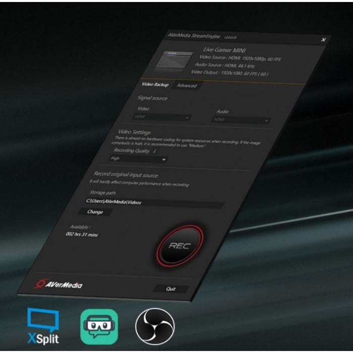 Avermedia Live Gamer Mini GC311 USB 2.0 Capture Card