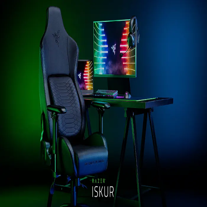 Razer Iskur RZ38-02770200-R3G1 4D Kolçak Siyah Gaming (Oyuncu) Koltuğu