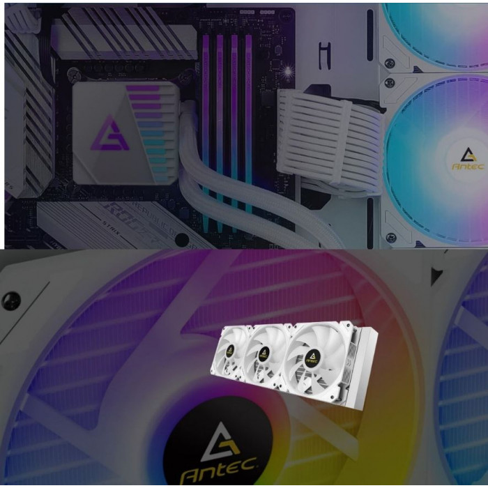 Antec Symphony 360 ARGB AIO 360mm İşlemci Beyaz Sıvı Soğutucu