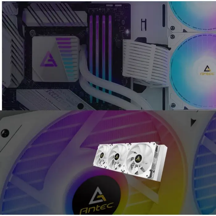 Antec Symphony 360 ARGB AIO 360mm İşlemci Beyaz Sıvı Soğutucu