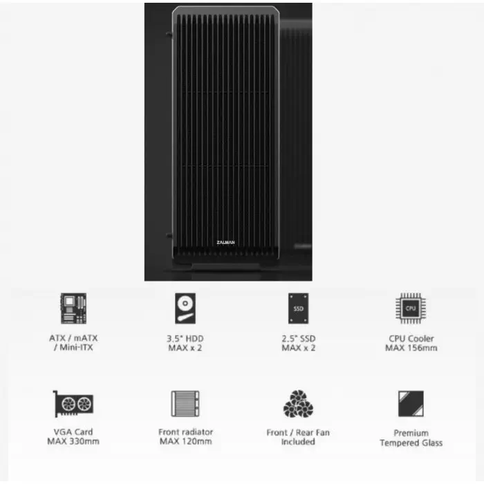 Zalman S2 600W ATX Mid-Tower Kasa