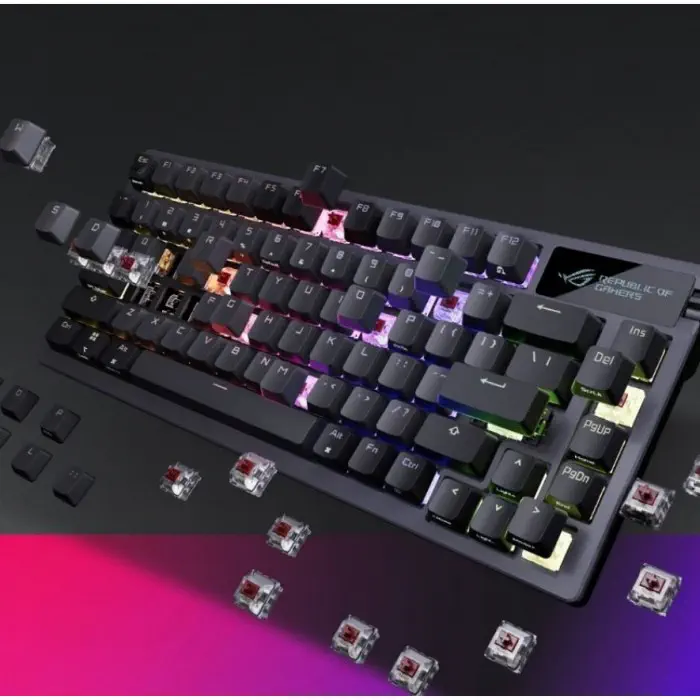 ASUS ROG Azoth NX/RD Switch Kablosuz RGB Gunmetal Mekanik Oyuncu Klavyesi