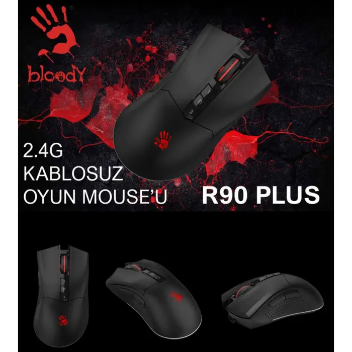 Bloody R90 Plus Siyah Kablosuz Gaming Mouse