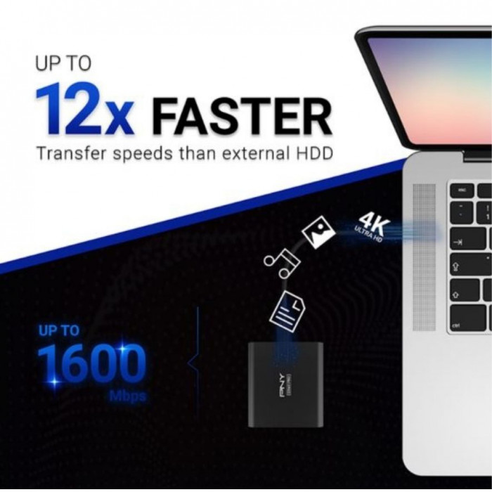 PNY Pro Elite X CS2260 1TB USB 3.2 Gen2 Type-C Taşınabilir SSD Disk (PSD0CS2260-1TB-RB)