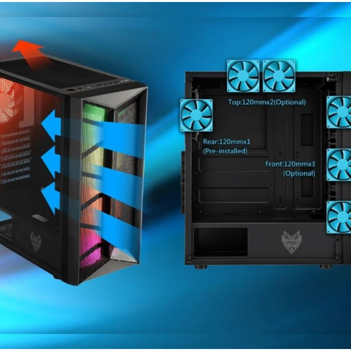 FSP CMT211 650W 80+ ATX Mid-Tower Gaming (Oyuncu) Kasa