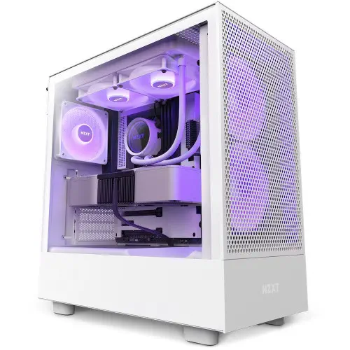 NZXT H Series H5 Flow CC-H51FW-R1 Beyaz ATX Mid Tower Gaming (Oyuncu) Kasa