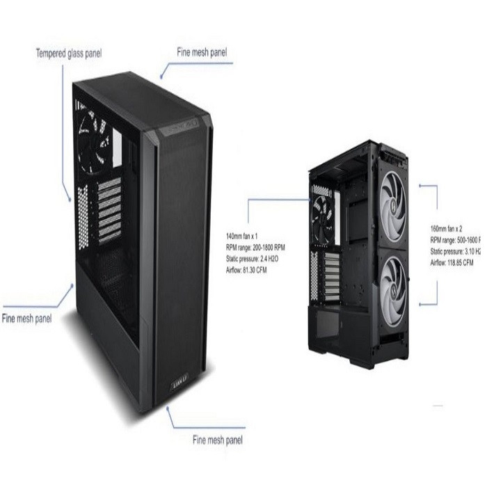 Lian Li Lancool 216 White E-ATX Mid-Tower Gaming Kasa (G99.LAN216RW.00)