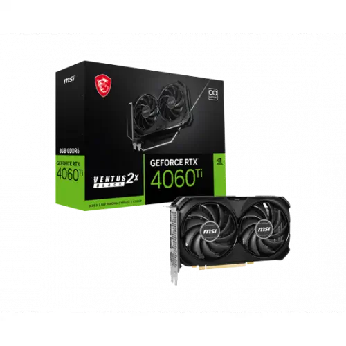 MSI GeForce 4060 Ti VENTUS 2X BLACK 8G OC Gaming Ekran Kartı